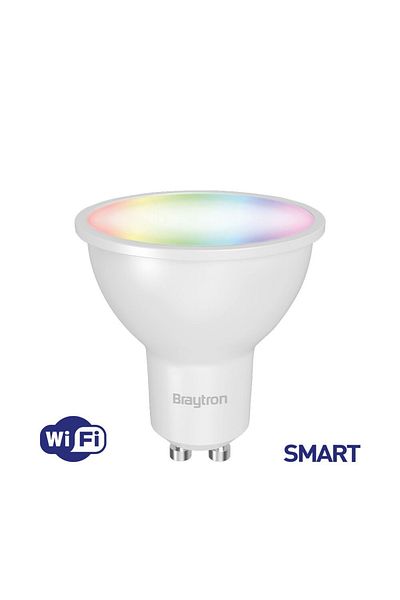 Braytron 5W(50W) LED Smart Bulb, GU10, RGBW, Wi-Fi, 400 lm, energy class F