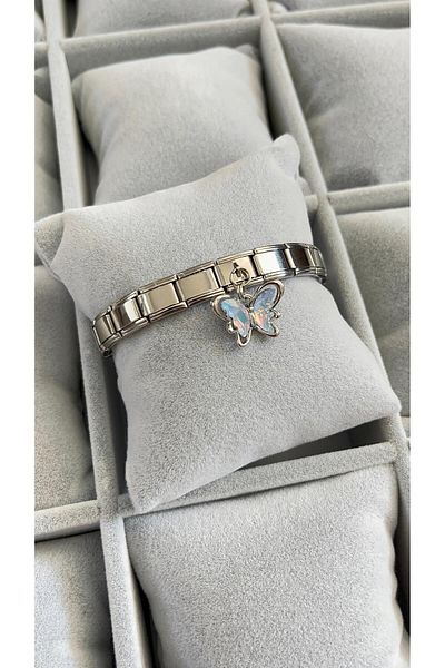 Sepetten Eve Italian Charm Steel Bracelet Special Series Dangle Model February 14 Valentine's Day Gift