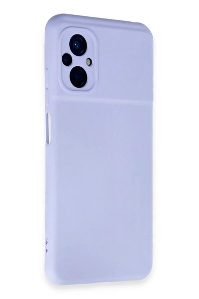 CepteToptan حافظة هاتف Xiaomi Poco M5 من السيليكون المخملي الداخلي - ليلك - MKİ3732-4010