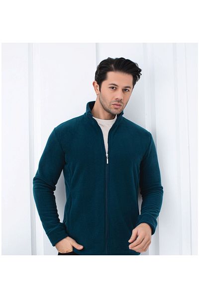 Star Fashion Men's fleece sweatshirt, with zipper and 2 side pockets