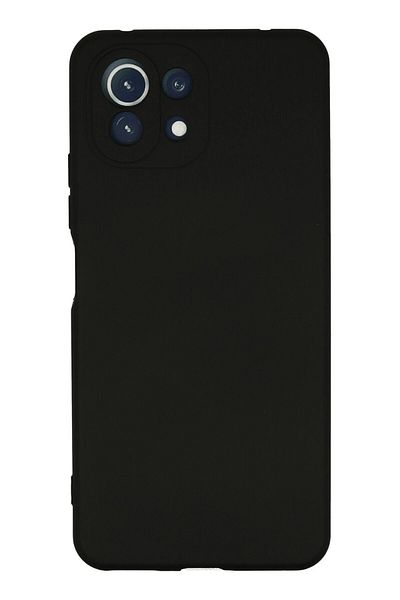 CepteToptan حافظة هاتف Xiaomi MI 11 Lite من السيليكون المخملي الداخلي - أسود - MKİ2089-1356