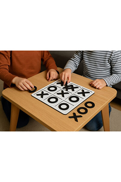 OYART&DESIGN Xo Oyunu,x & O Blokları - Eğitici Masa Oyunu Zeka Bulmacası Eğitici Oyuncak Ahşap Oyuncak Montessori