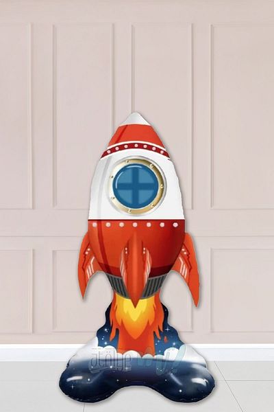 Atölye Mi Standing Rocket Foil Balloon Space Shuttle Balloon