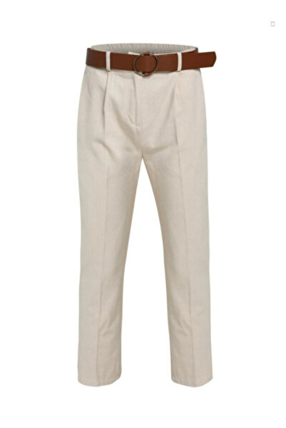 bubeny Ring Leather Belt Trousers