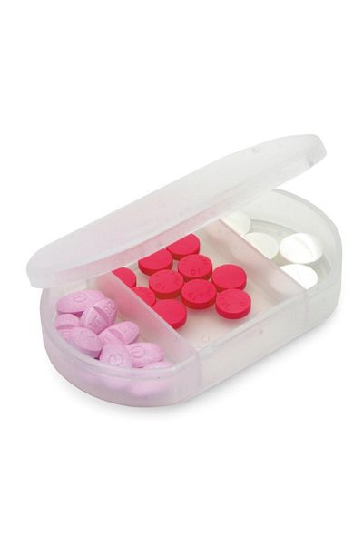 dalimag Cutie separator de pastile si medicamente pentru varstnici , gri, 3 compartimente 6/4/1 cm
