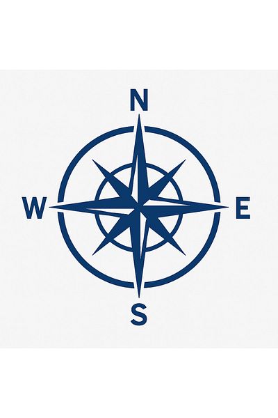 arduçlazer Autocolant pentru mașină Busolă Rose – Parlement Blue Compass Rose Design 30x30 cm 2 buc