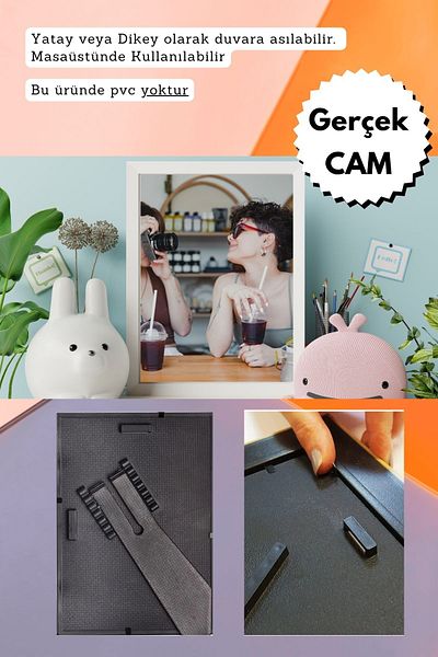CreaWitch 20mm Frame Glazed 10X15 cm Photo Picture Frame Free Standing or Wall Hanging Horizontal-Vertical
