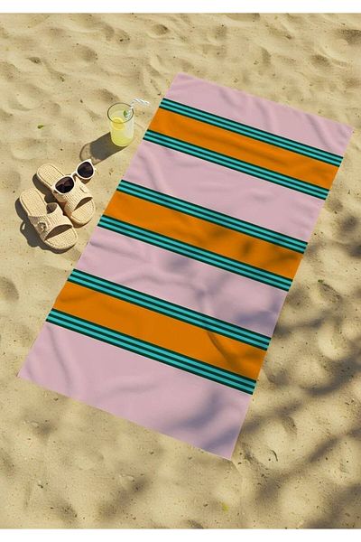 Yalçınoğlu Kids Vibrant Colors, Non-Stick Special Texture I Double Sided Towel I Tropical Pattern I Water Absorbent I 70X150