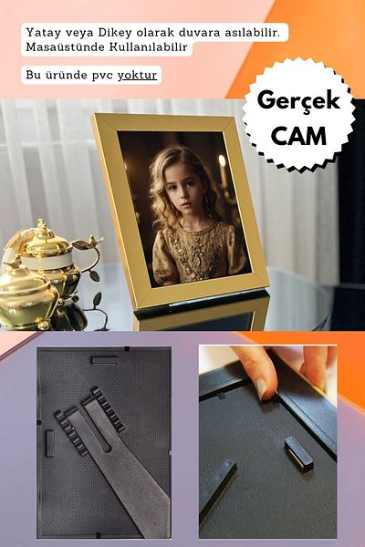 CreaWitch 20mm Frame Glazed 10X15 cm Photo Picture Frame Free Standing or Wall Hanging Horizontal-Vertical