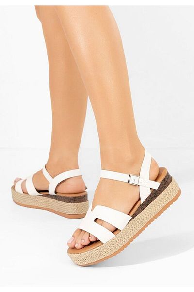 B T Shoes Rumia white espadrille sandals