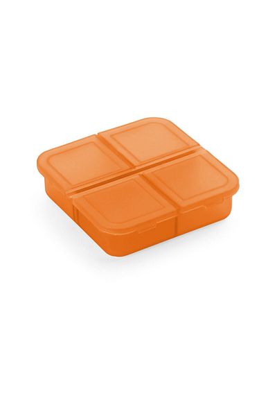 dalimag Cutie separator de pastile pentru varstnici , portocaliu semitranspaarent 4 compartimente 6/6/2