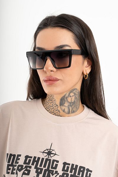 TAŞ KAFA Modern Unisex Square Large Sunglasses Uv400