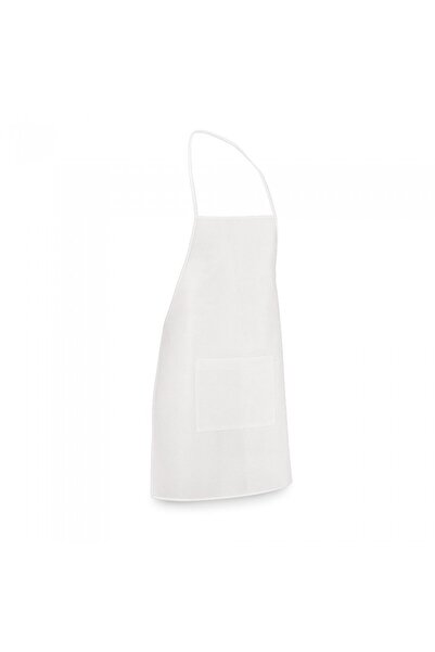 dalimag Kitchen apron with pocket and drawstring, white, 490 x 685 mm