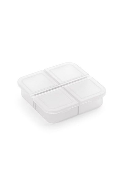 dalimag Separator de pastile pentru varstnici , gri semitranspaarent 4 compartimente 6/6/2