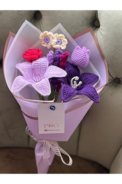 PEGG Özel tasarım örgü çiçek buketi