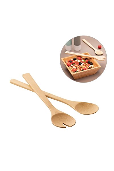 dalimag Set de 2 tacamuri din bambus pentru salate