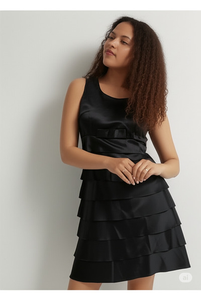 Lumora KAT DETAYLI SATEN ABİYE ELBİSE