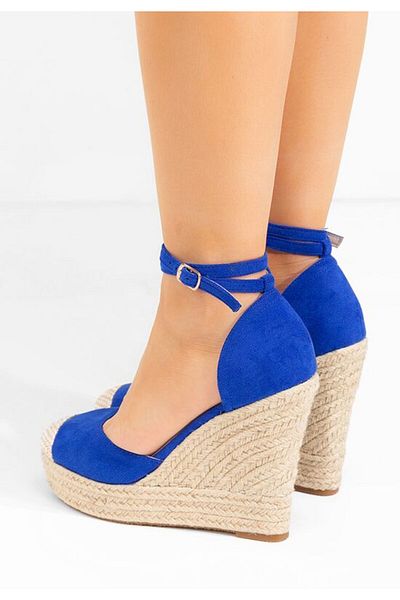 B T Shoes Saniza V3 blue platform sandals