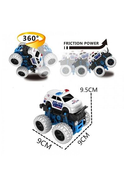 dalimag Masinuta off-road 4 x 4, monster truck, Politie, alb