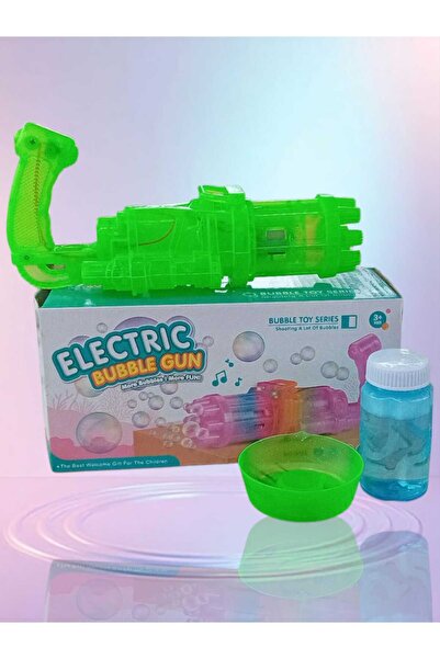OEM Mitralieră electrică cu baloane de săpun ,Lumini si sunete, Lichid baloane inclus, Verde,3+