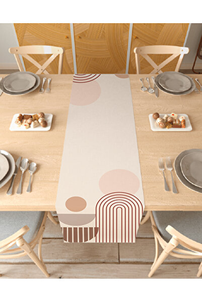 GREENDECOR Linie geometrică Model Soare Design special Runner Față de masă de...