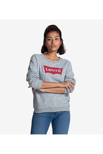 Levi's GREY RELAXED GRAPHIC CREW for Women