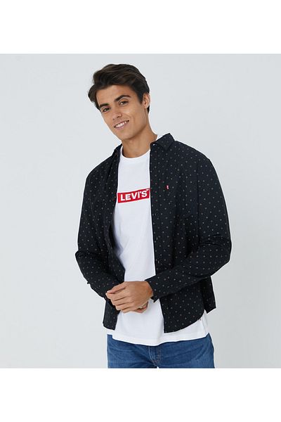 Levi's BLACK BNG MT SLANT PKT SHRT WTAOP1B PAVEMENT PRINT for Men