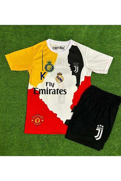 BARBITOS Cristiano Ronaldo Special Design Children's Football Jersey Gift Set of 4 Socks Wristband Hd1199
