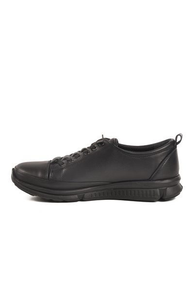 Aspor Black Genuine Leather Women's Casual Shoes