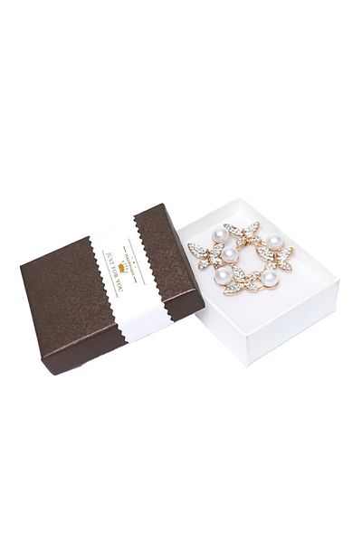 Creative Toys ANGMAD - Brooch, in jewelry box, butterfly design, decorated with stones and other elements, made of