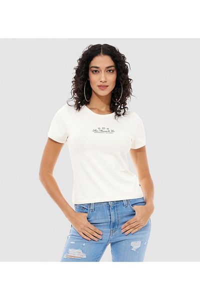 Levi's IVORY Graphic Rickie Tee for Women