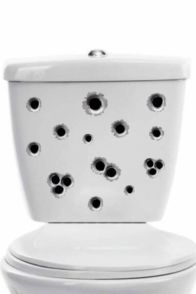 hediyenebak Bullet Hole Look Vehicle, Car, Auto, Laptop, Bathroom, Toilet Seat, Glass Sticker 15X20 cm