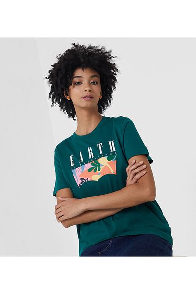 Levi's MULTI WT FERGIE RELAXED TEE_BN BTTR 2GTHR FOREST BIOME G for Women