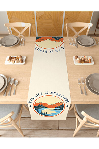 GREENDECOR Η ζωή είναι όμορφη, διακοσμητικό τραπεζομάντιλο με σχέδια ειδικής ...