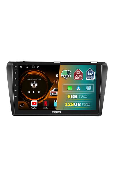 MaxTech Navigatie Mazda 3 2006-2012 dedicata, 6 GB Ram 128 GB Rom OctaCore, Carplay & Android auto, 9”