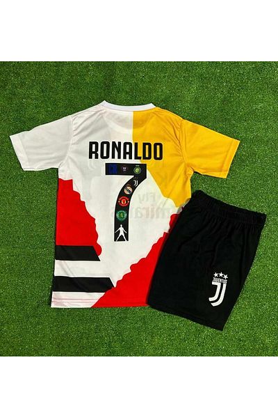 BARBITOS Cristiano Ronaldo Special Design Children's Football Jersey Gift Set of 4 Socks Wristband Hd1199