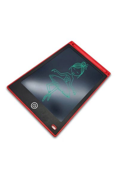Creative Toys Tabletă pentru scris și desen pentru copii, ecran LCD, 12 inch, cu baterii (CR 2025), roșie