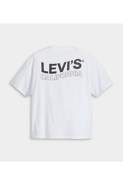 Levi's WHITE GRAPHIC SHORT STACK TEE for Women