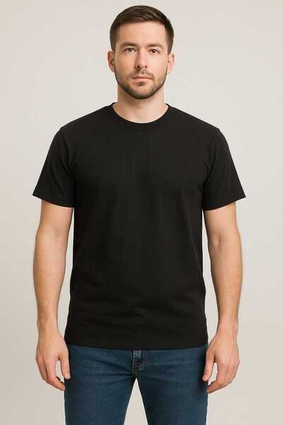 Moda Tuğram Black Tiger Printed Men's Tshirt