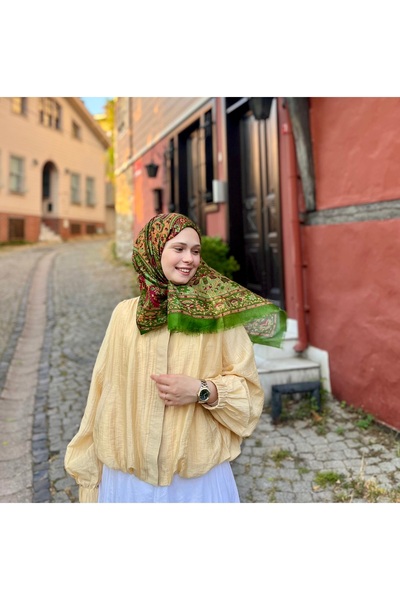 CHALE FLORYA Hint İpeği Şal & Fular