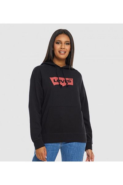 Levi's BLACK HOODIE CORE BATWING III MINERAL BLACK for Women