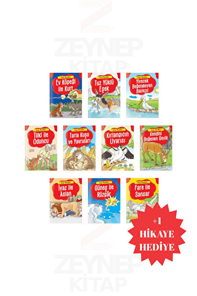 Nesil Yayınları 1.Sınıflar İçin Ezop Masalları (10 Hikaye +1 Hikaye Hediye)