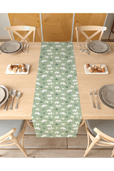 GREENDECOR Model floral cu crini, design special, față de masă decorativă imp...