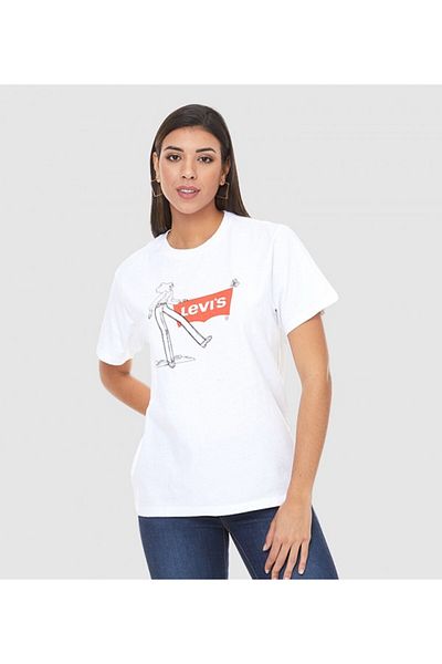 Levi's WHITE Levi's® Graphic Jet T-shirt for Women
