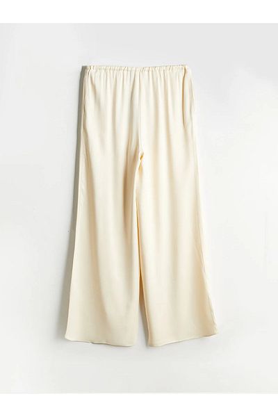 LC Waikiki Satin Women's Trousers with Elastic Waist