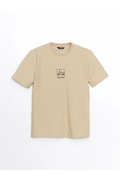 LC Waikiki Crew Neck Embroidered Men's T-Shirt