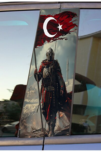 hediyenebak ملصق رقائق معدنية مطبوع عليه جندي علم تركي لباب السيارة مكون من ق...