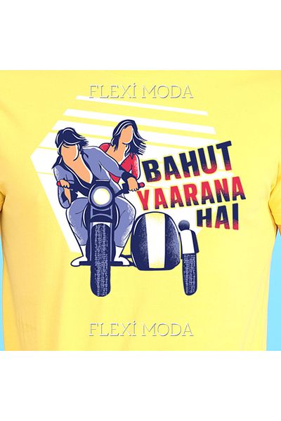 Hunors Sportswear & Company Bahut Yaarana Hai Themed Dear Couple Combination Oversize 2-Piece T-Shirt