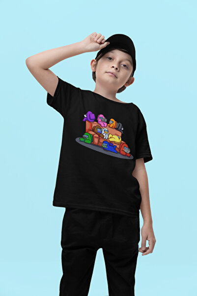 SEVBANO Tricou pentru copii cu joc unisex cu imprimeu Design Among Us (vârsta...