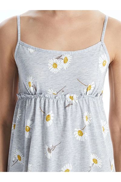LC Waikiki U Neck Floral Straps Women's Nightgown